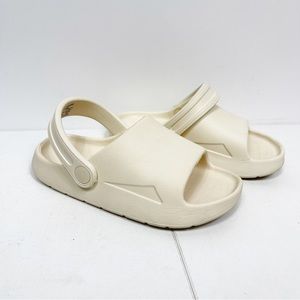 Zara Baby Off White Pool Sandals Sling Back Slides